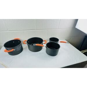 Rachael Ray Brights Hard Anodized Cookware Set Non-Stick Set Of 4